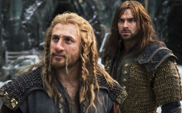 Still of Dean O'Gorman and Aidan Turner in El Hobbit: La batalla de los cinco ejércitos