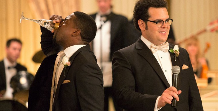 Still of Kevin Hart and Josh Gad in El gurú de las bodas (2015)