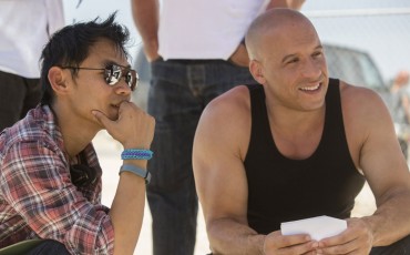 Still of Vin Diesel and James Wan in Fast & Furious 7 (2015)