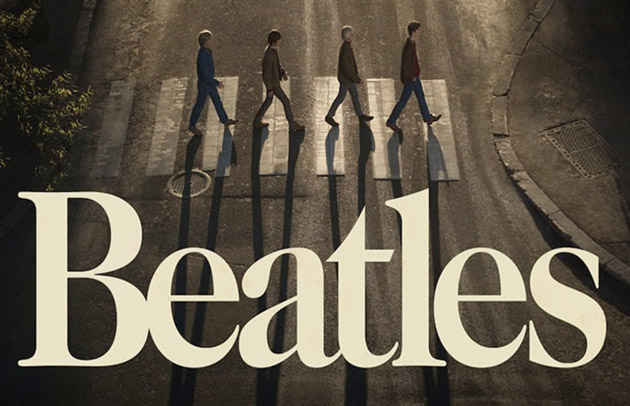 Afiche Beatles cruzando la calle
