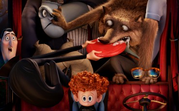 Dracula (Adam Sandler), Frank (Kevin James), Wayne (Steve Buscemi), Dennis (Asher Blinkoff) and Griffin the Invisible Man (David Spade) in Columbia Pictures and Sony Pictures Animation's HOTEL TRANSYLVANIA 2.