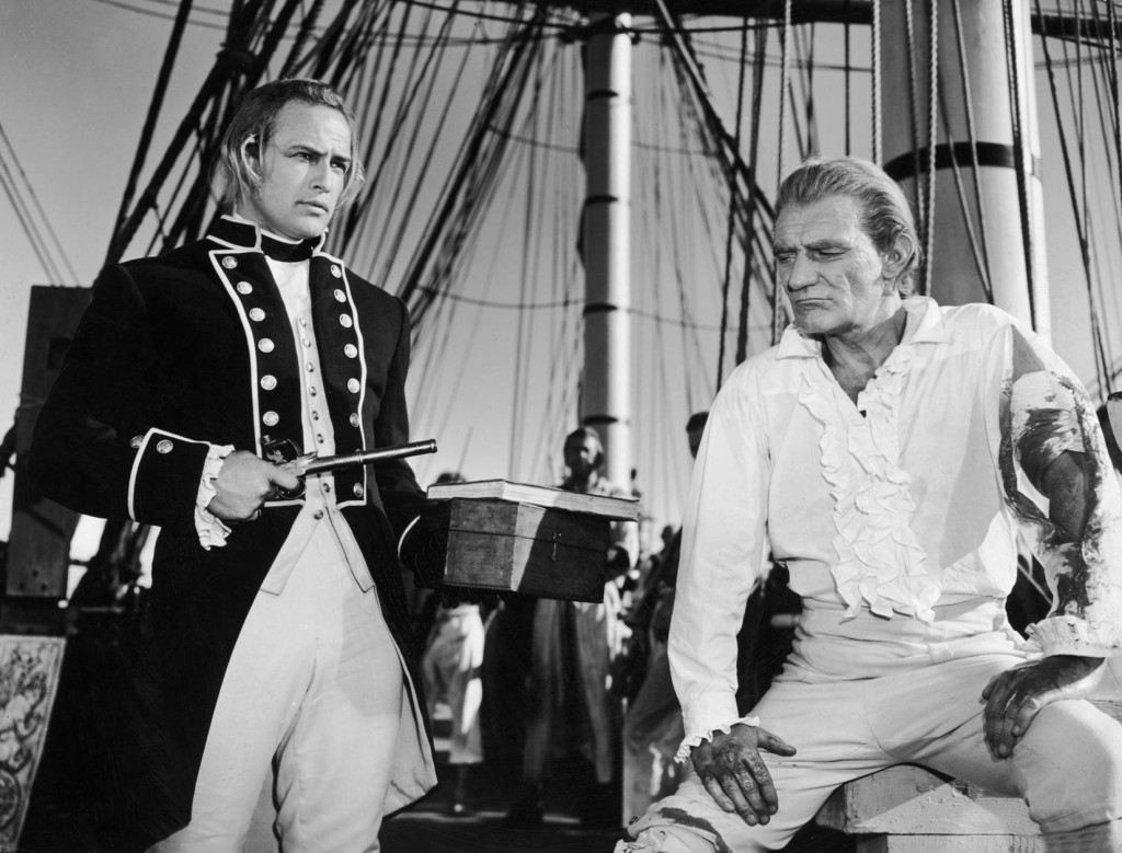 Marlon Brando en "Motín a bordo".