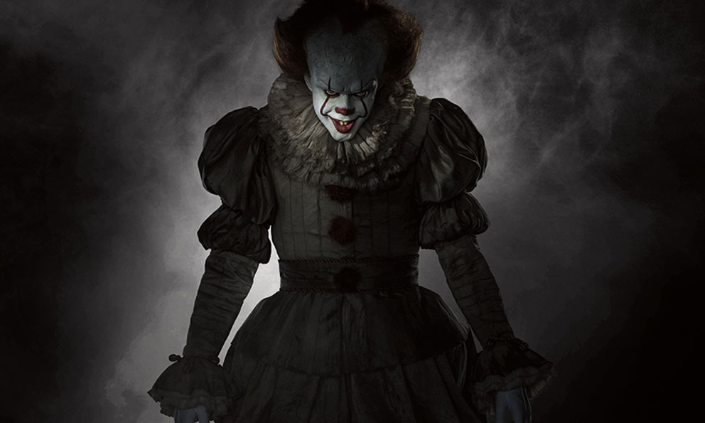 Imagen del nuevo payaso Pennywise de “It”. Fuente: Entertainment Weekly.