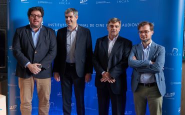 Avelluto, Peña, Cacetta y Avogadro en la presentación del Plan de Fomento.